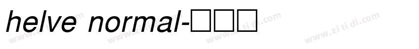 helve normal字体转换